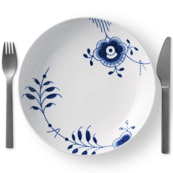 Royal Copenhagen Mega Blau Gerippt Speiseteller 25cm Coupe Modern 3